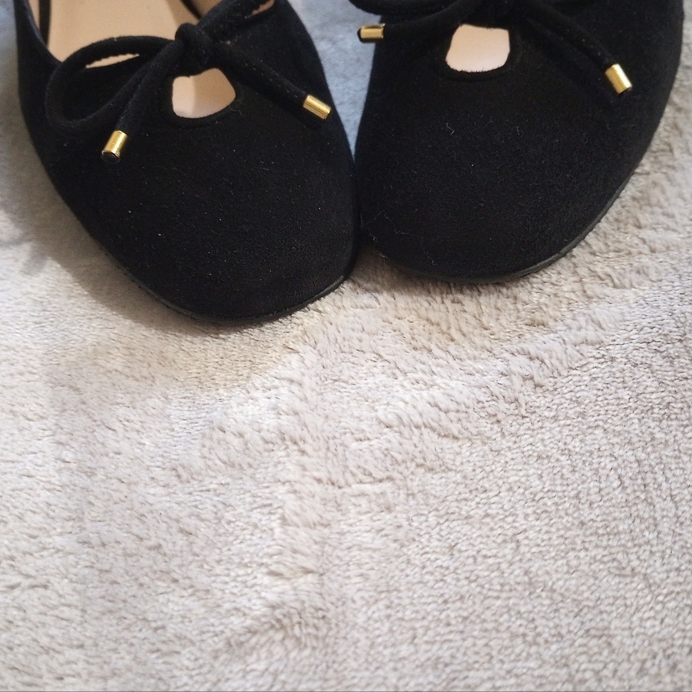 Stuart Weitzman Black Suede Low Heel Block Heel Pumps 7.5 - Picture 4 of 10
